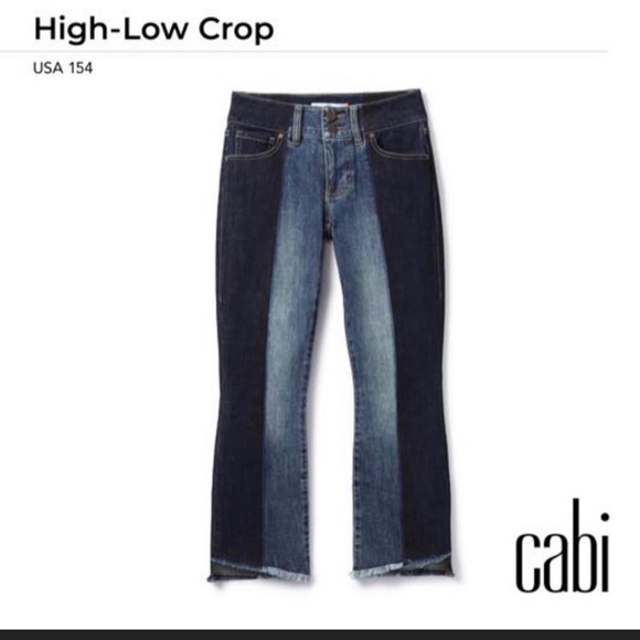 *NEW | Cabi 6281 High Low Crop Jeans - Picture 1 of 5